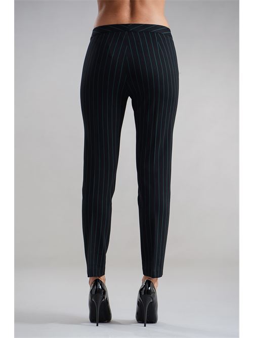 Pantalone gessato GM by Gai Mattiolo | GM3579NERO/VERDE